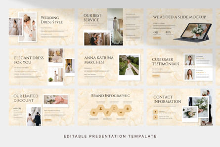 Luxury Wedding Attire - PowerPoint Template, Folie 3, 14157, Business — PoweredTemplate.com