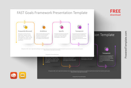 FAST Goals Framework Zigzag Presentation Template, 無料 Googleスライドのテーマ, 14164, ビジネスモデル — PoweredTemplate.com