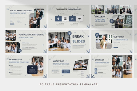 Gray Clean Modern Corporate - PowerPoint Template, Slide 3, 14166, Bisnis — PoweredTemplate.com