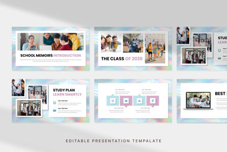 Y2K Gradient School Memoar - PowerPoint Template, Dia 2, 14170, Education & Training — PoweredTemplate.com