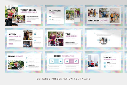 Y2K Gradient School Memoar - PowerPoint Template, Diapositive 3, 14170, Education & Training — PoweredTemplate.com