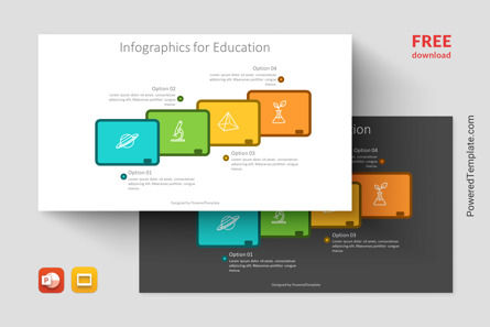 Free Infographics for Education Presentation Slide, Gratis Google Presentaties-thema, 14190, Education & Training — PoweredTemplate.com