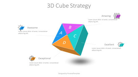 Free 3D Cube Strategy Presentation Template, Slide 2, 14193, 3D — PoweredTemplate.com