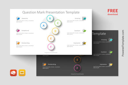 Free Question Mark Presentation Template, 무료 Google 슬라이드 테마, 14196, 인포메이션 그래픽 — PoweredTemplate.com