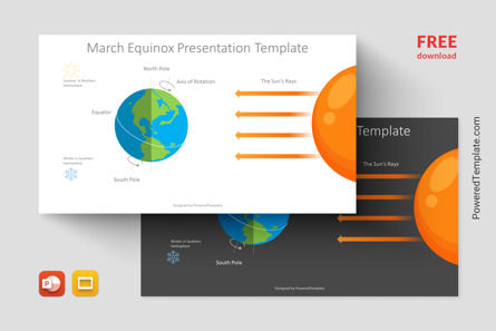 Free March Equinox Presentation Template, Gratis Tema Google Slides, 14211, Education & Training — PoweredTemplate.com