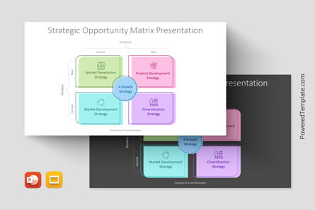 Strategic Opportunity Matrix Presentation Template, Tema do Google Slides, 14221, Modelos de Negócio — PoweredTemplate.com