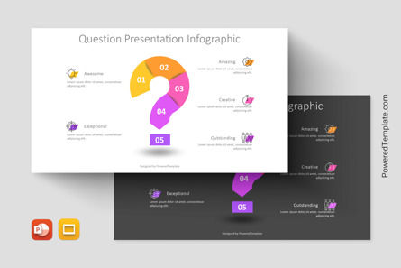 Question Presentation Infographic, Theme Google Slides, 14223, Infographies — PoweredTemplate.com