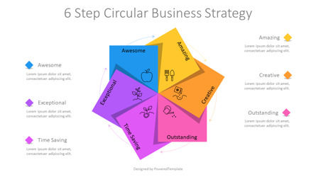 6-Step Circular Business Strategy Presentation Infographic, Deslizar 2, 14224, Infográficos — PoweredTemplate.com