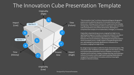 Innovation Cube Presentation Template, Dia 3, 14226, 3D — PoweredTemplate.com