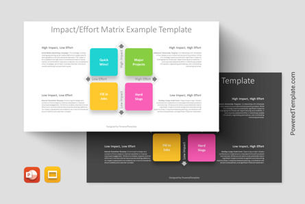 Impact - Effort Matrix Example Template, Tema Google Slides, 14228, Model Bisnis — PoweredTemplate.com