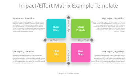 Impact - Effort Matrix Example Template, Diapositive 2, 14228, Modèles commerciaux — PoweredTemplate.com