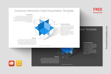 Free Customer Interaction Cube Presentation Template, Gratuit Theme Google Slides, 14235, 3D — PoweredTemplate.com