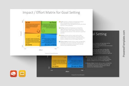 Impact-Effort Matrix for Goal Setting Presentations, Tema Google Slides, 14239, Model Bisnis — PoweredTemplate.com