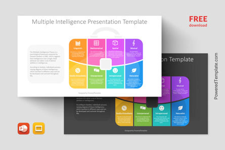 Free Multiple Intelligence Presentation Template, Gratis Google Presentaties-thema, 14251, Businessmodellen — PoweredTemplate.com