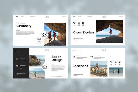Beach Google Slide Template, Diapositiva 2, 14253, Negocios — PoweredTemplate.com