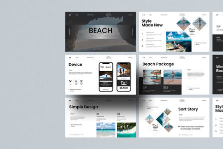 Beach Google Slide Template, Slide 5, 14253, Business — PoweredTemplate.com