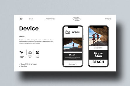 Beach Google Slide Template, Dia 6, 14253, Bedrijf — PoweredTemplate.com