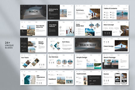 Beach Google Slide Template, Diapositive 7, 14253, Business — PoweredTemplate.com