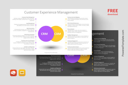 Free Customer Experience Management Presentation Template, Gratis Tema di Presentazioni Google, 14254, Concetti del Lavoro — PoweredTemplate.com