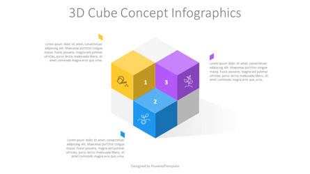 Free Modern 3D Cube Infographic Template, Deslizar 2, 14259, 3D — PoweredTemplate.com