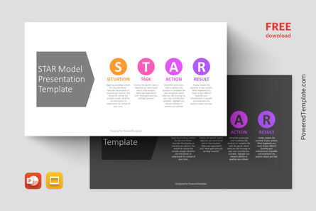 Free Star Model Presentation Template, 免费 Google幻灯片主题, 14260, Art & Entertainment — PoweredTemplate.com