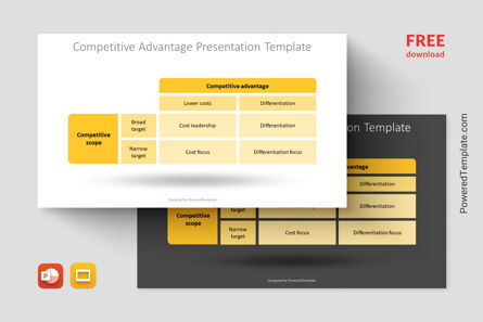 Strategic Edge - Competitive Advantage Table Presentation Template, 無料 Googleスライドのテーマ, 14270, ビジネスモデル — PoweredTemplate.com