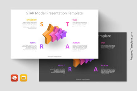 StarStory - The STAR Model Presentation Template, Googleスライドのテーマ, 14274, 3D — PoweredTemplate.com