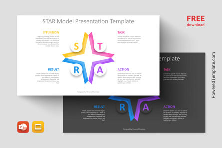 Free STAR Model Presentation Template, 免费 Google幻灯片主题, 14275, 咨询 — PoweredTemplate.com