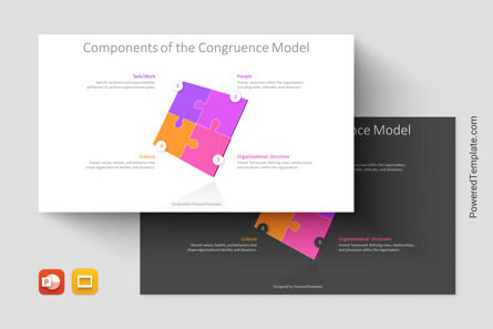 Congruence Model Components 4-Piece Puzzle Presentation Template, Google Slides Thema, 14278, 3D — PoweredTemplate.com