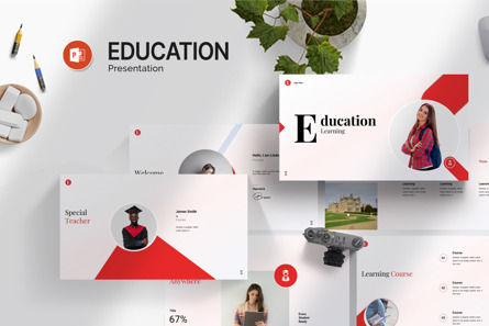 Education PowerPoint Template, PowerPoint Template, 14282, Education & Training — PoweredTemplate.com