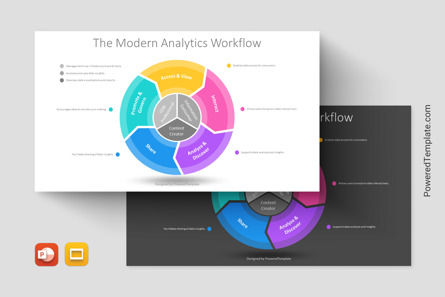 Modern Analytics Workflow Diagram Presentation Template, Googleスライドのテーマ, 14287, コンサルティング — PoweredTemplate.com