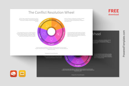 Free Conflict Resolution Wheel Presentation Template, 무료 Google 슬라이드 테마, 14290, 비즈니스 모델 — PoweredTemplate.com