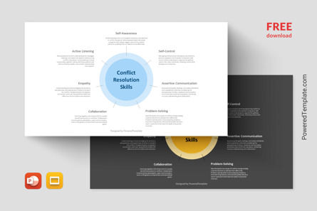 Conflict Resolution Skills Presentation Template, Gratis Tema Google Slides, 14294, Konsultasi — PoweredTemplate.com