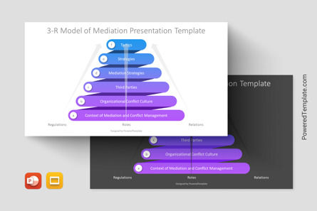 3-R Model of Mediation Presentation Template, Googleスライドのテーマ, 14296, ビジネスモデル — PoweredTemplate.com