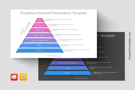 Escalation Pyramid Presentation Template, Tema di Presentazioni Google, 14298, Modelli di lavoro — PoweredTemplate.com