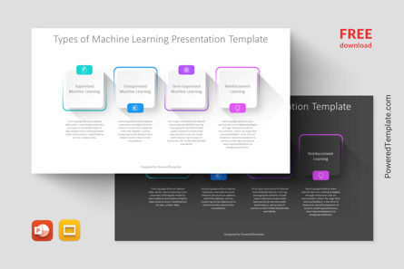 Free Types of Machine Learning Presentation Template, 免费 Google幻灯片主题, 14299, 信息图 — PoweredTemplate.com