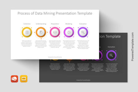 Data Mining Process Infographic Presentation Template, Googleスライドのテーマ, 14300, ビジネスモデル — PoweredTemplate.com