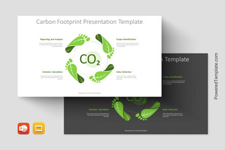 Carbon Footprint Presentation Template, Google Slides Thema, 14301, Infografiken — PoweredTemplate.com
