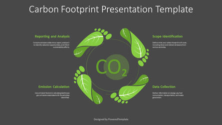 Carbon Footprint Presentation Template, Deslizar 3, 14301, Infográficos — PoweredTemplate.com