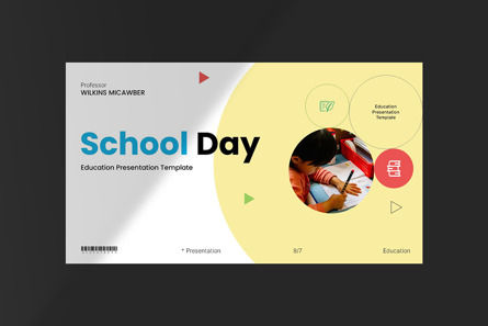 School Day PowerPoint Presentation Template, 슬라이드 3, 14304, Education & Training — PoweredTemplate.com