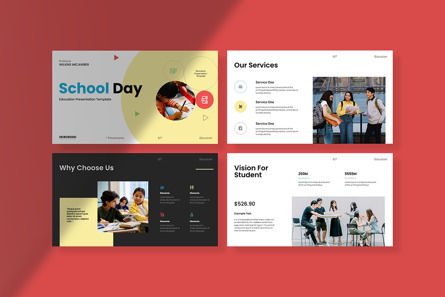 School Day PowerPoint Presentation Template, 슬라이드 6, 14304, Education & Training — PoweredTemplate.com