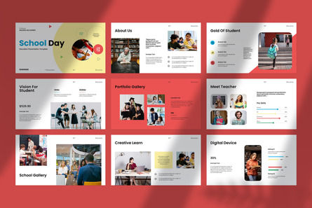 School Day PowerPoint Presentation Template, Folie 8, 14304, Education & Training — PoweredTemplate.com