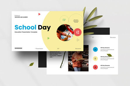 School Day Googleslide Presentation Template, Slide 4, 14306, Education & Training — PoweredTemplate.com