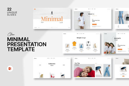 Minimal PowerPoint Template, 파워 포인트 템플릿, 14308, 비즈니스 — PoweredTemplate.com