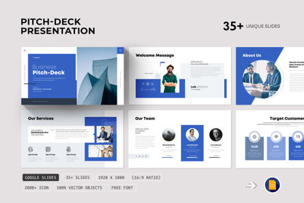 Business Pitch-Deck Google Slides Presentation Template, Google幻灯片主题, 14315, 商业 — PoweredTemplate.com