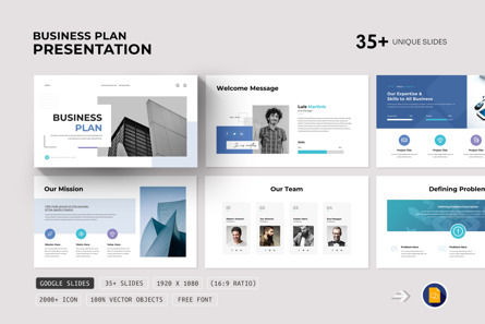 Business Plan Google Slides Presentation Template, Tema do Google Slides, 14319, Negócios — PoweredTemplate.com