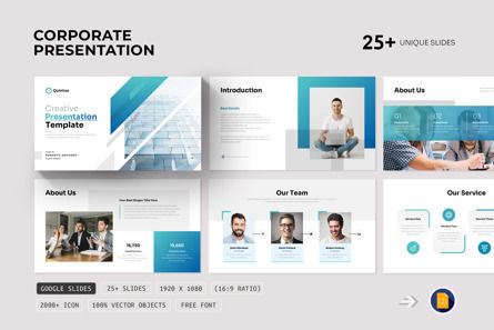 Corporate Google Slides Presentation Template, Google Slides Theme, 14322, Business — PoweredTemplate.com