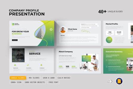 Company Profile Google Slides Presentation Template, Google Slides Theme, 14324, Business — PoweredTemplate.com