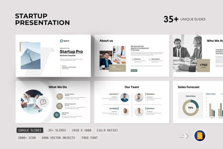 Business Startup Google Slides Presentation Template, Google幻灯片主题, 14328, 商业 — PoweredTemplate.com