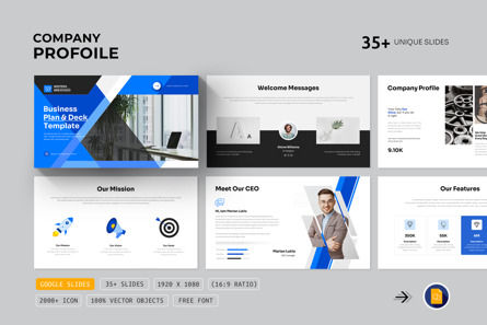 Company Profile Google Slides Presentation Template, Google Slides Theme, 14329, Business — PoweredTemplate.com